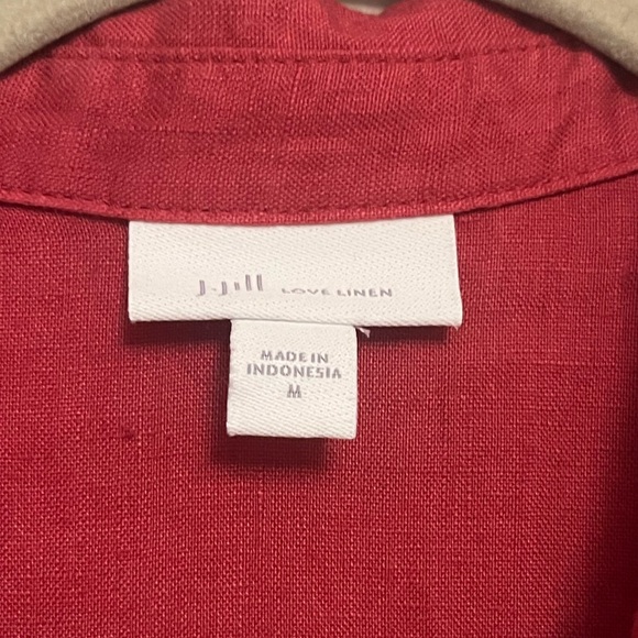 Easy, flattering linen tie front dress from J Jill - Picture 4 of 6